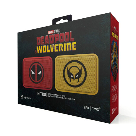 Set x2 Parlantes con Bluetooth Marvel Deadpool & Wolverine Set x2 Parlantes con Bluetooth Marvel Deadpool & Wolverine