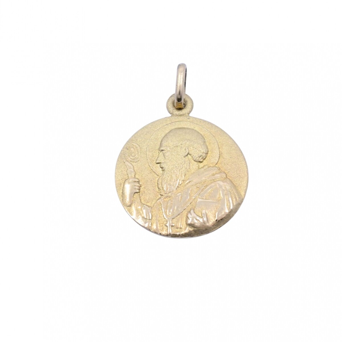 Medalla oro 18k con imágen de San Benito 