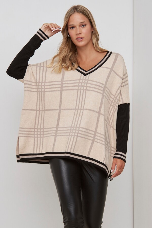 Buzo Colorblock BEIGE/MULTI