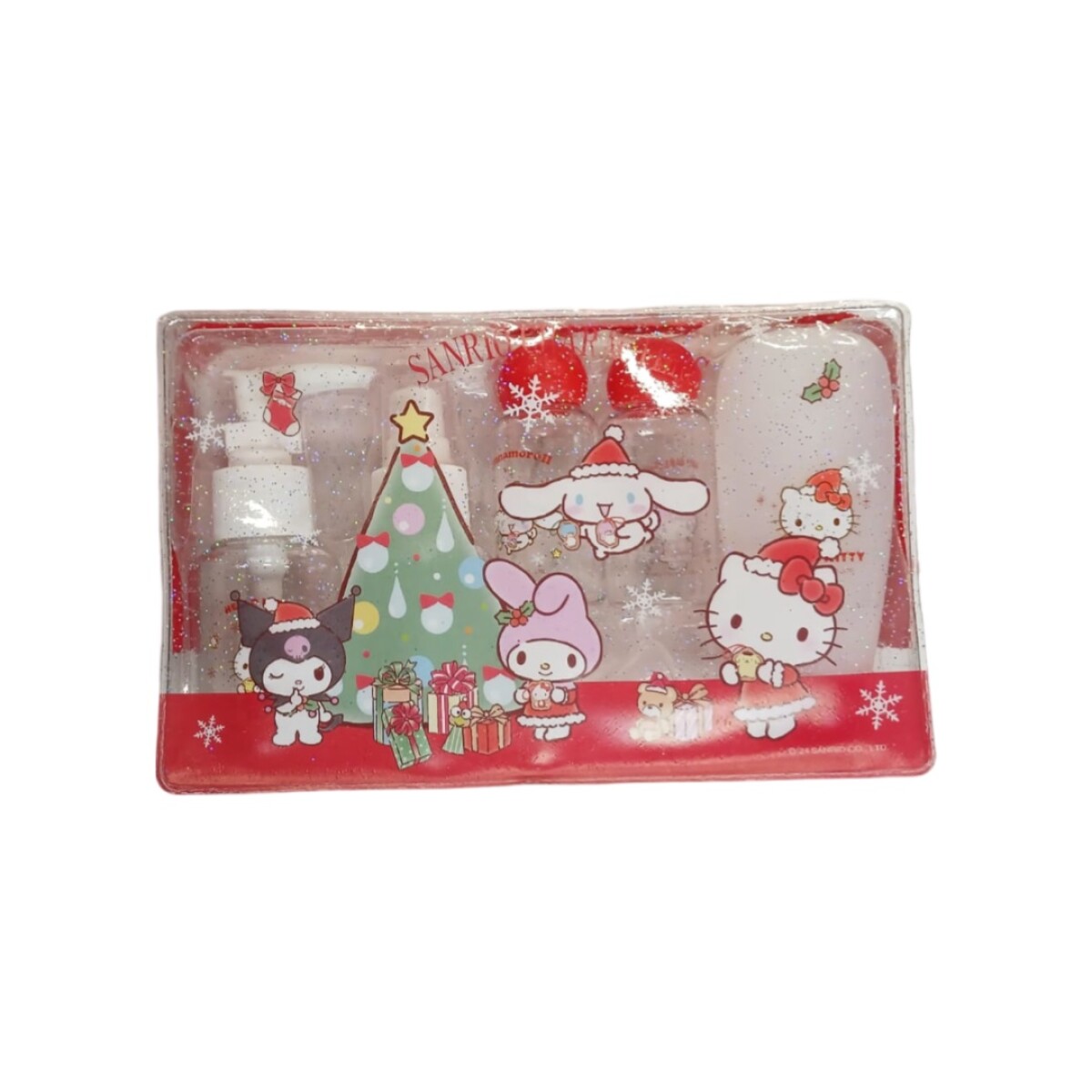 Frascos de viaje navideño Sanrio - rosa 