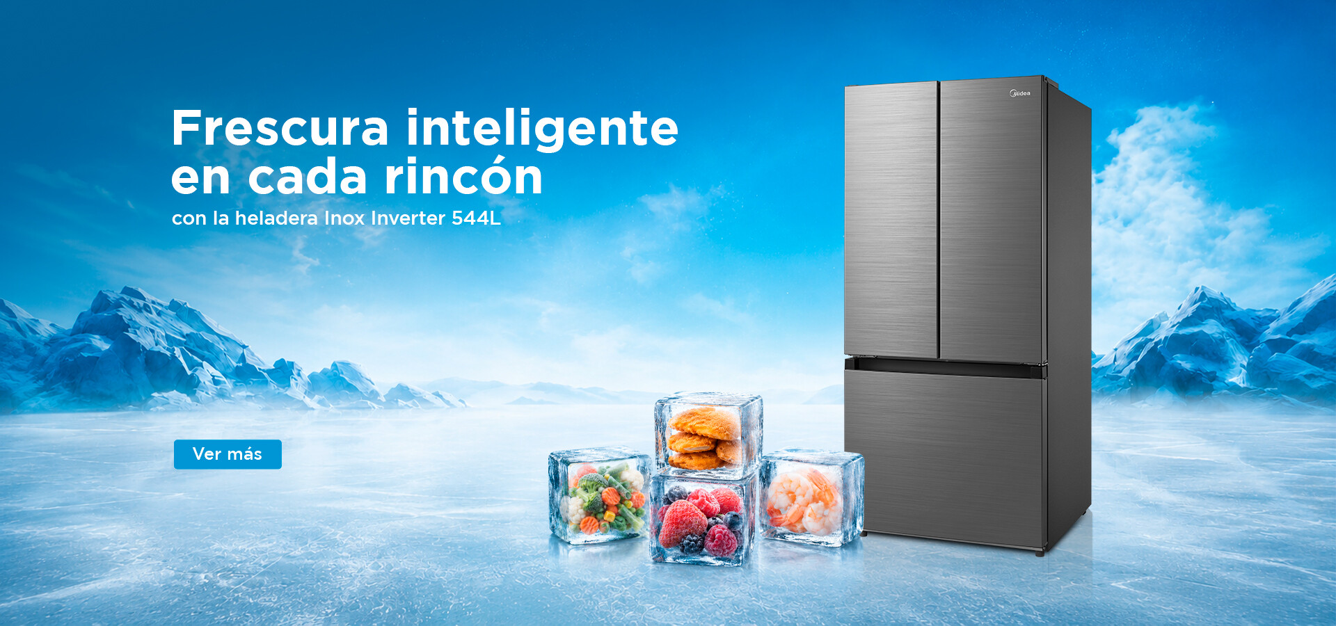 Heladera Inox Inverter 544L