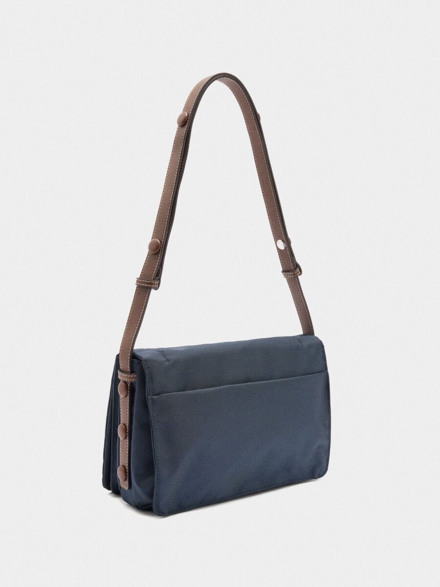 Bolso Bandolera De Nylon S azul-marino