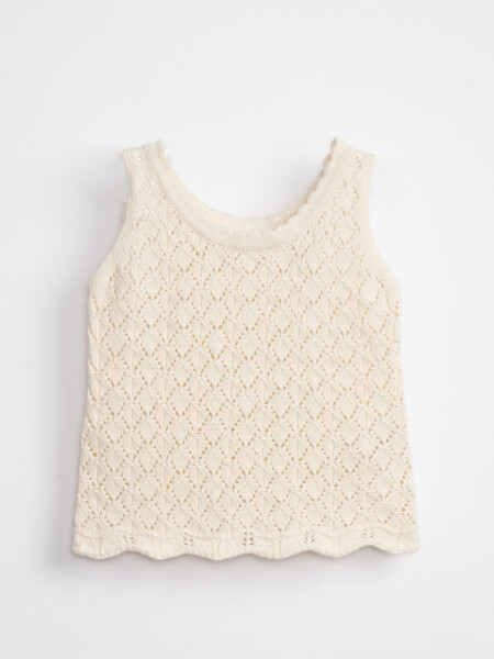 Musculosa punto tejida Crudo