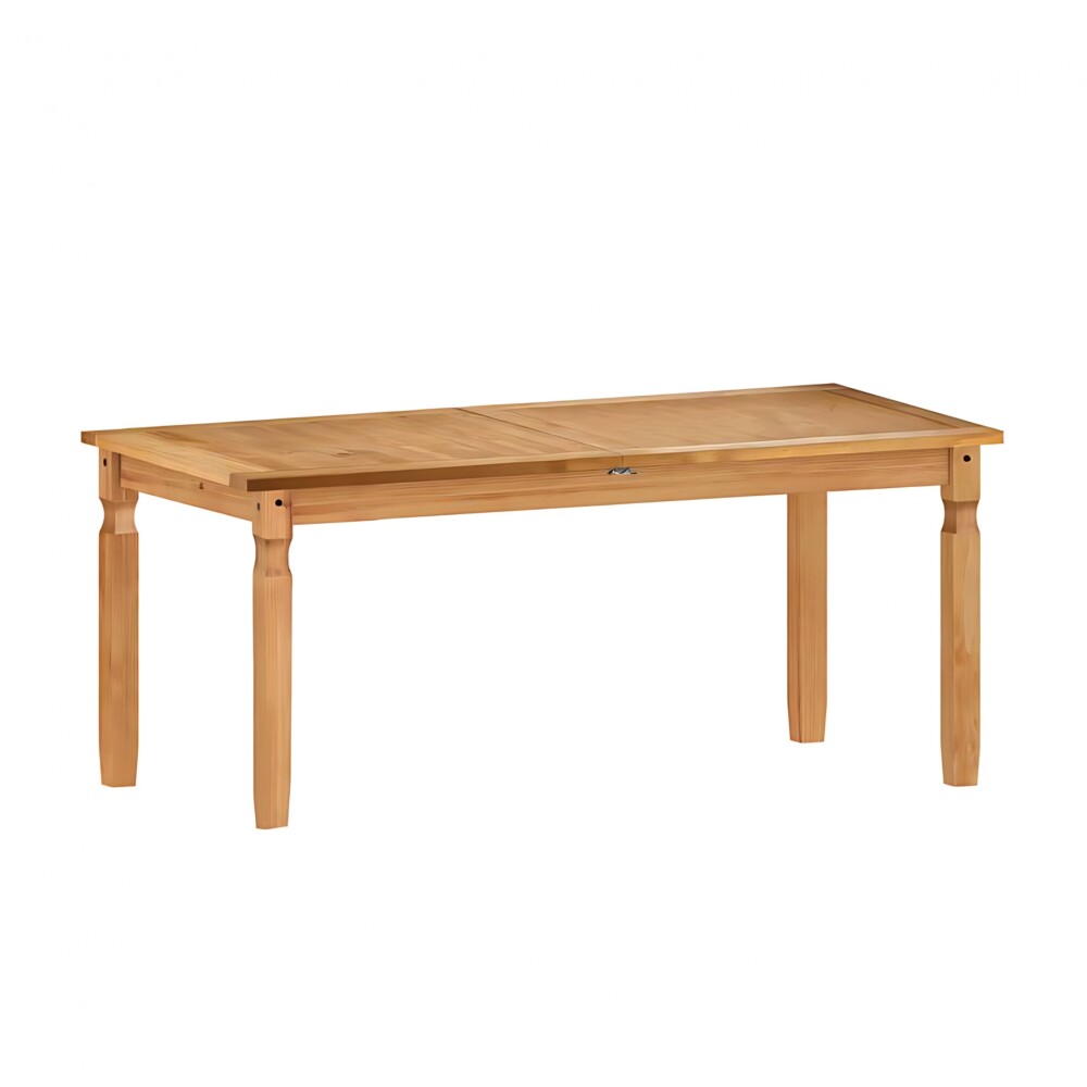 Juego de comedor Extensible 6 Sillas - Madera maciza 160 a 200 cm Natural