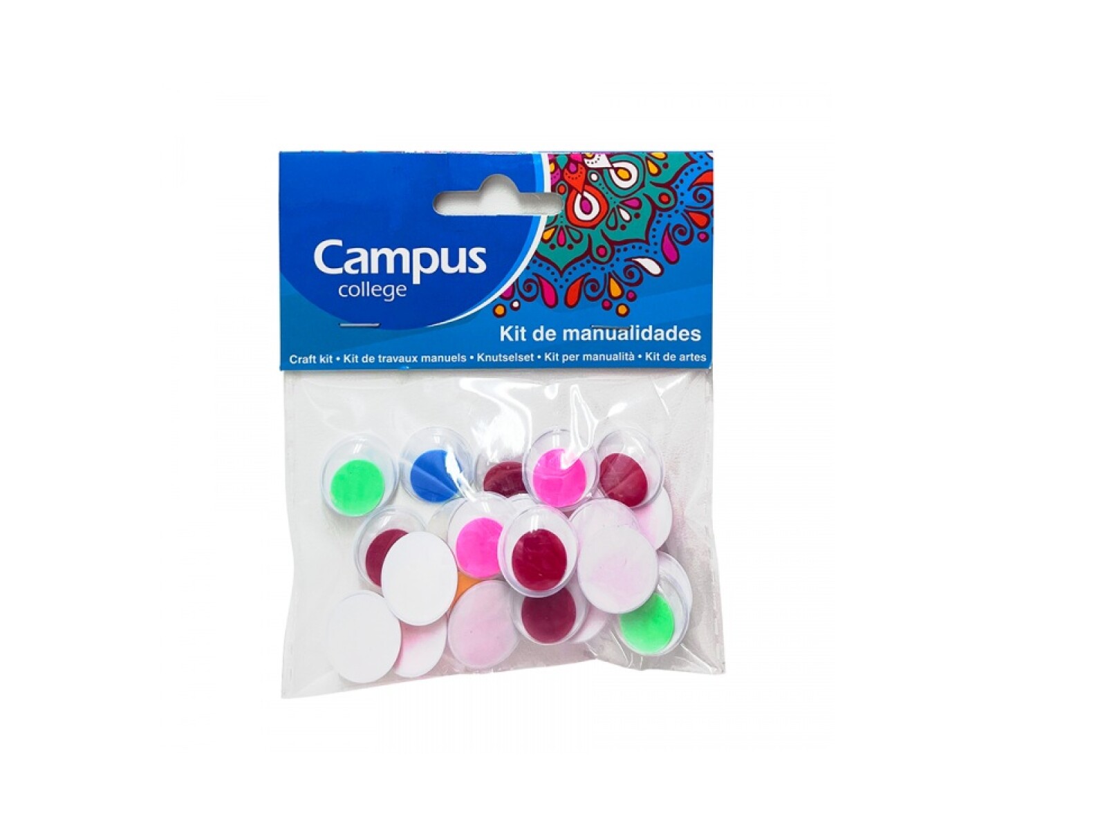 Confetti Campus Ojitos colores 18 mm x 24 