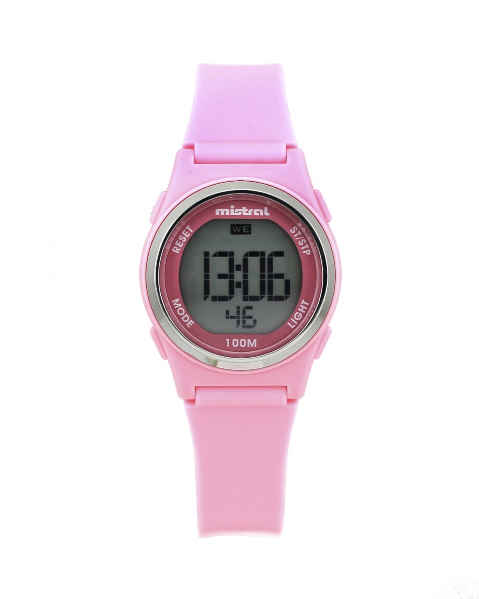 Reloj Mistral Deportivo Silicona Rosa. "Producto sin caja" 