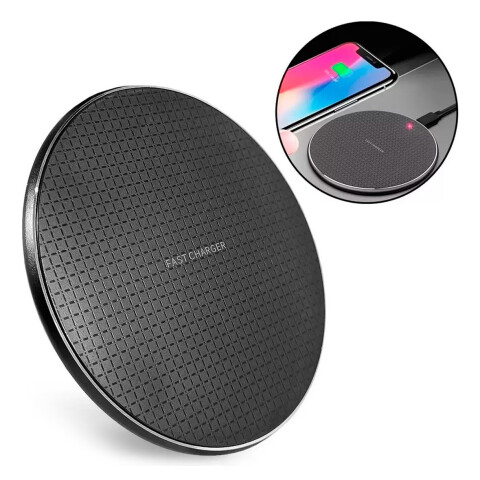 Cargador Inalámbrico Qi Carga Rápida Celular 10w Universal Variante Color Negro