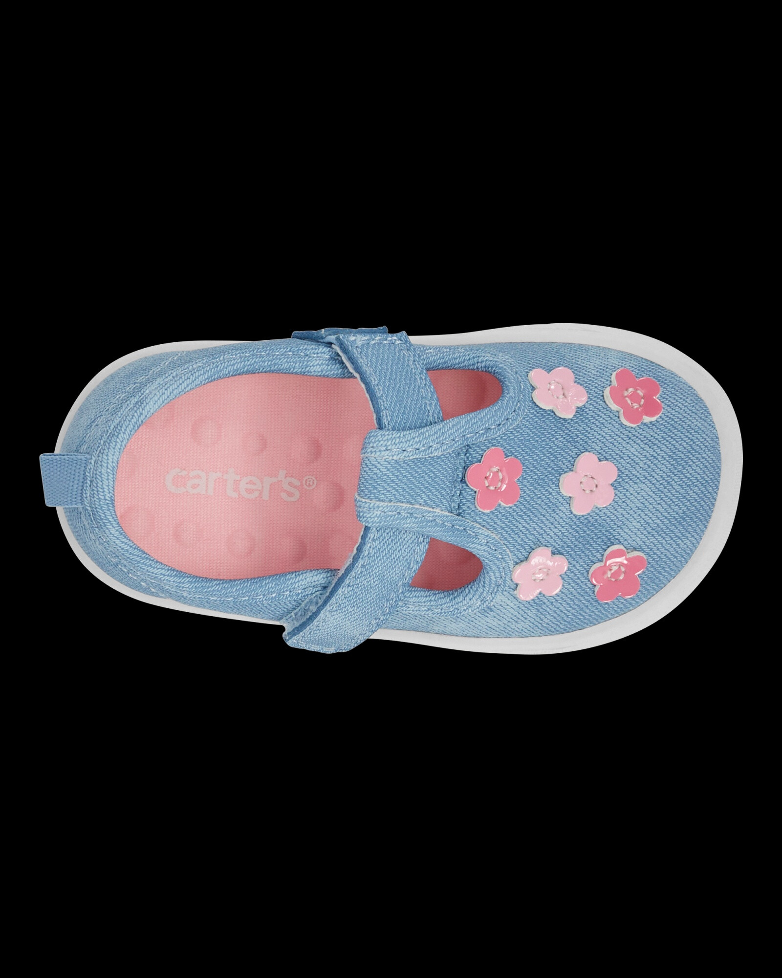 Championes denim, diseño floral Championes denim, diseño floral
