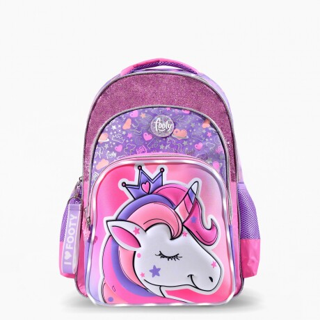 Mochila Footy Unicornio 18 Con Luz Queen 001