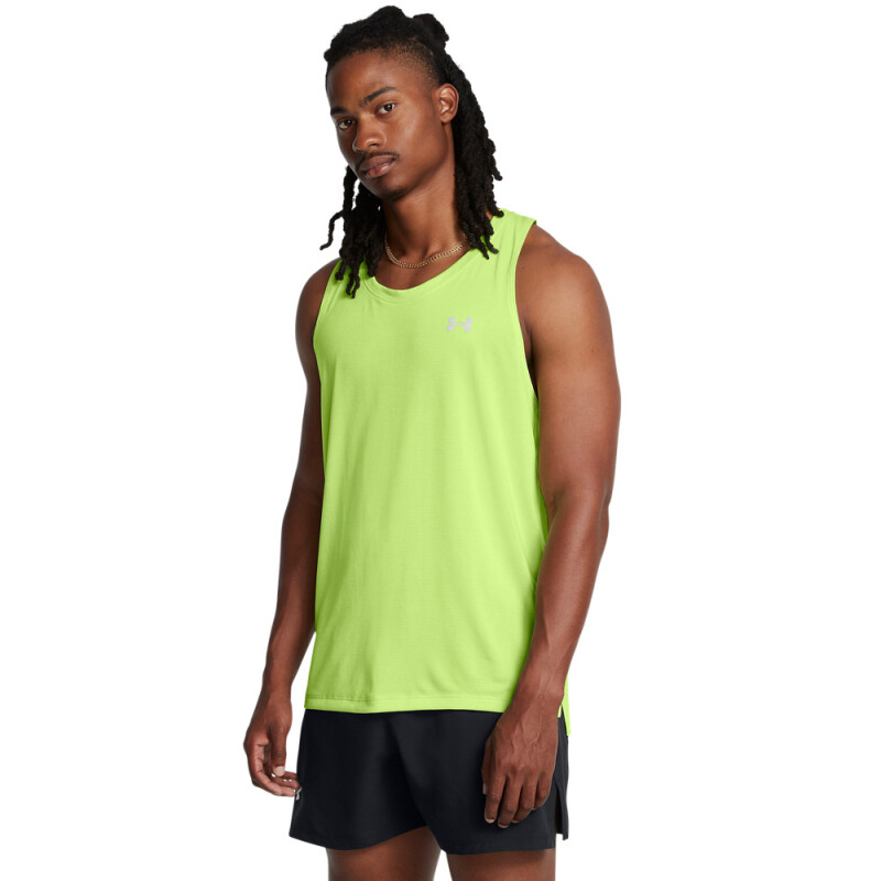 UA LAUNCH SINGLET-GRN GRN-304