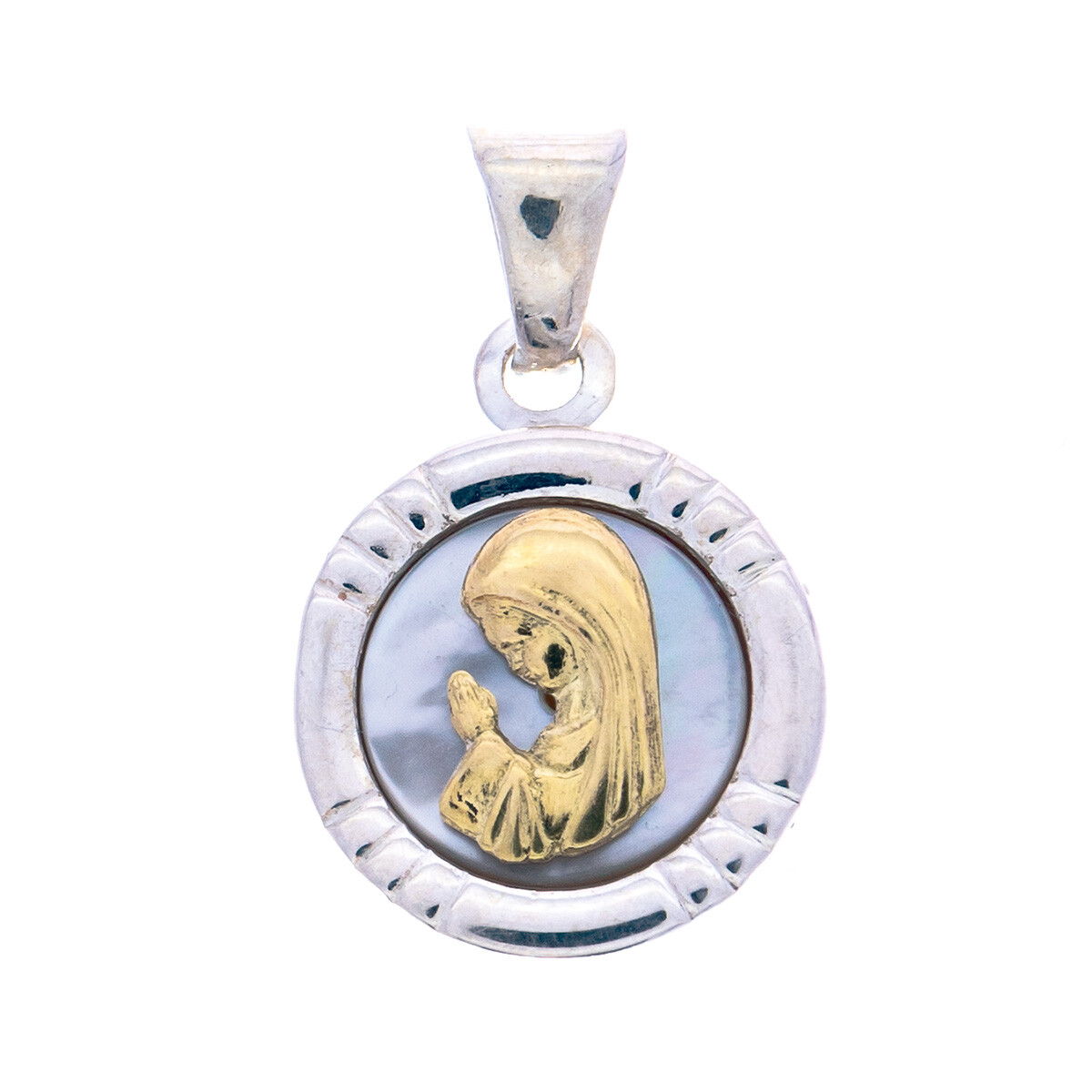 Medalla de plat 925 y double VIRGEN NIÑA 