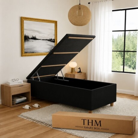 Sommier Plaza Y Media HAMPTONS Rhodium Negro