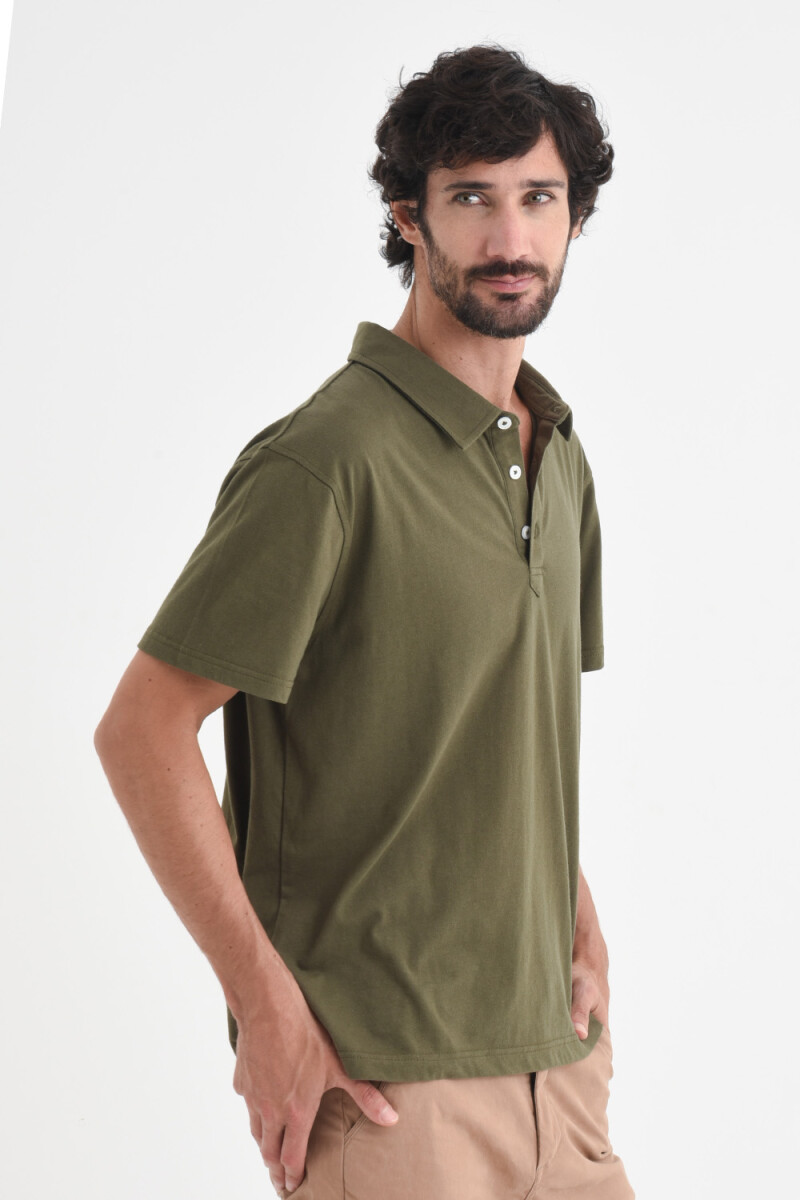 Camiseta manga corta polo Verde