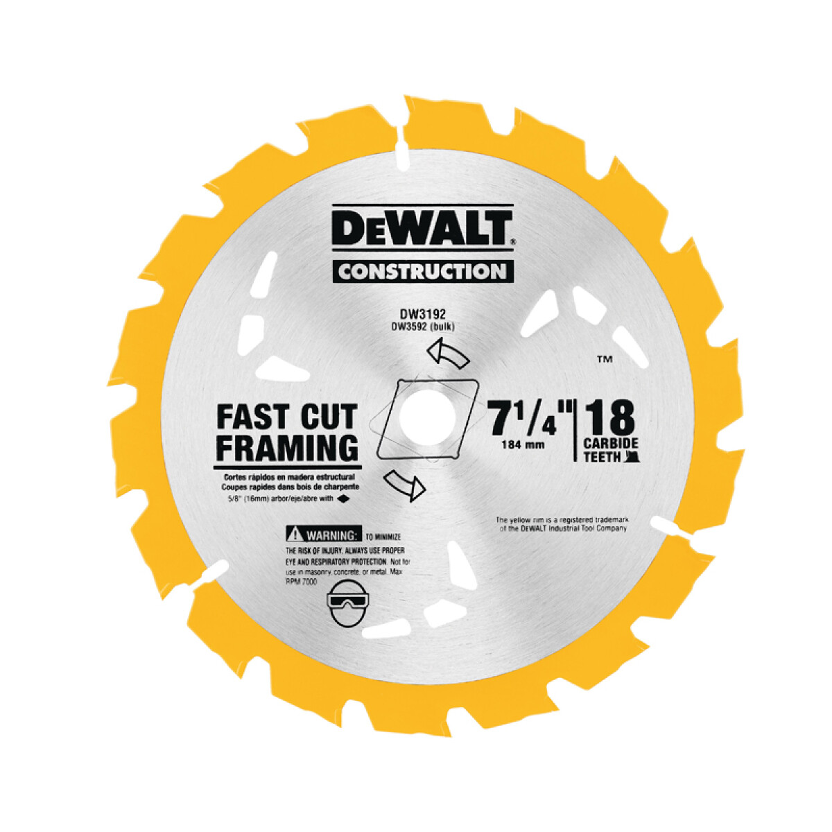 HOJA SIERRA CIRCULAR 7 1/4 18D DW3592B10 DEWALT - N/a 