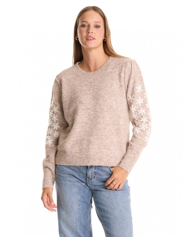 Buzo Lana Mga Bordada TOSTADO