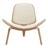 SILLON MADERA BEIGE/BLANCO 90X72X76CM Unica