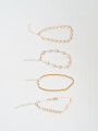 Brazalete Varela, Set 4pcs Color Unico