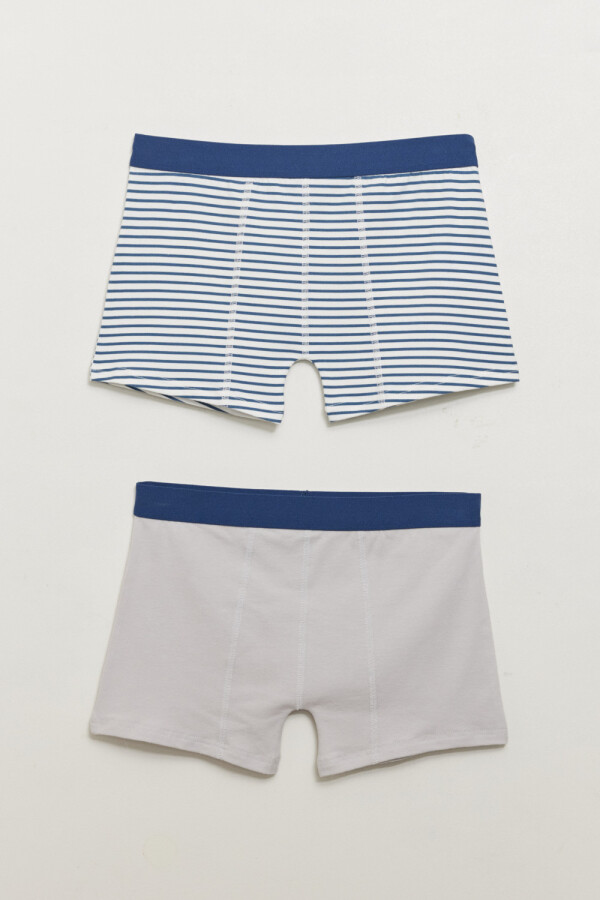 Pack x2 boxer Rayas Negro Y Blanco