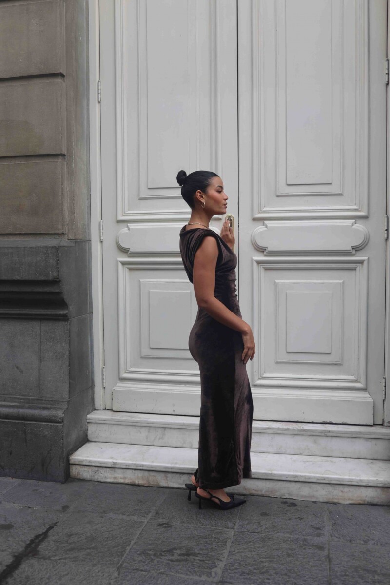 VESTIDO SELIN MARRON