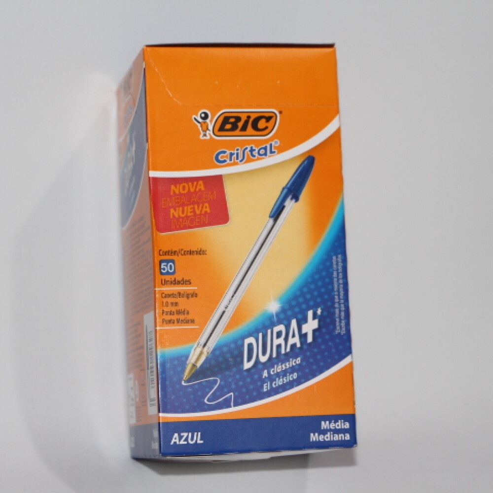 BOLIGRAFO BIC CRISTAL AZUL CAJA X 50 UNIDADES COLOR AZUL BOLIGRAFO BIC CRISTAL AZUL CAJA X 50 UNIDADES COLOR AZUL