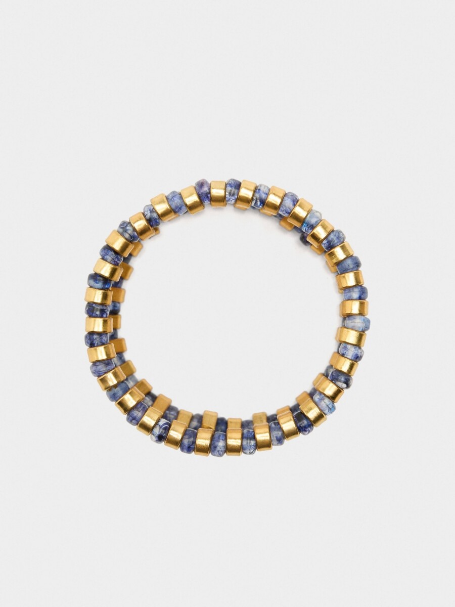 Pulsera Elástica Con Barras azul