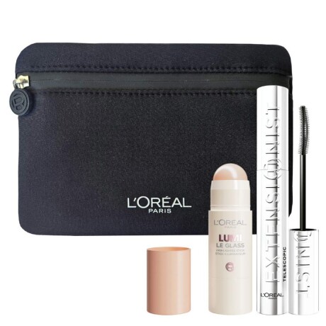 Pack L'Oréal Máscara de Pestañas Extensionist + Iluminador Le Glass Stick N°610 Pearl Pack L'Oréal Máscara de Pestañas Extensionist + Iluminador Le Glass Stick N°610 Pearl