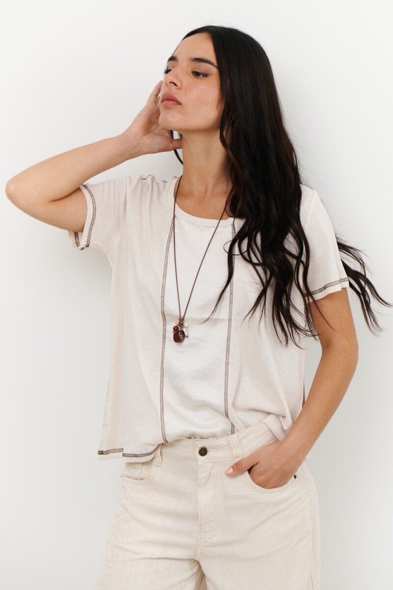 REMERA SATEN NATURAL