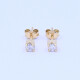 Caravanas oro 18k amarillo engarce 4 puntas con brillantes. Caravanas oro 18k amarillo engarce 4 puntas con brillantes.
