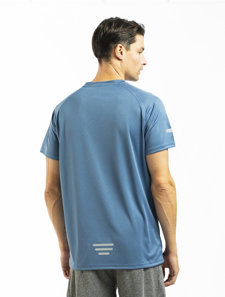 Remera Deportiva Overlock Indigo