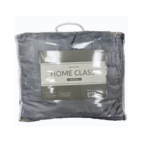 Frazada Soft Home Class Dohler de 1 plaza en poliéster Gris