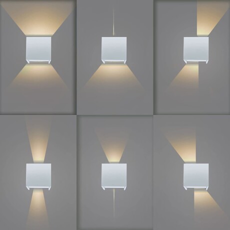 Spot aplique cubo led ángulo regulable 10w IP65 BLANCO