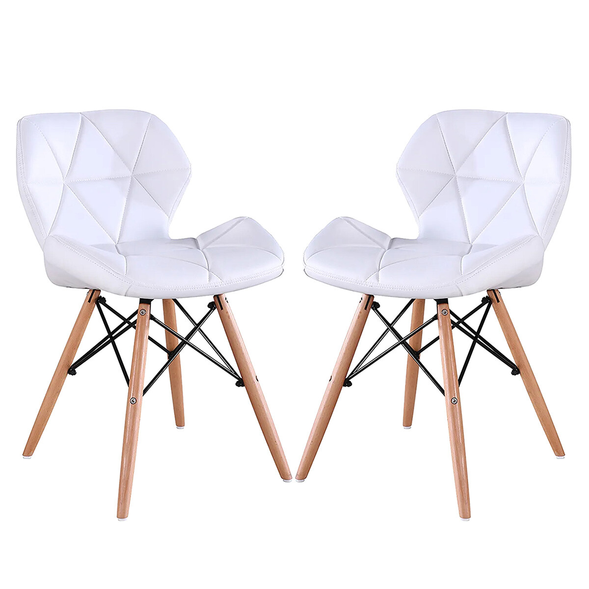 Set X2 Silla Victoria Eames acolchonada - BLANCO 