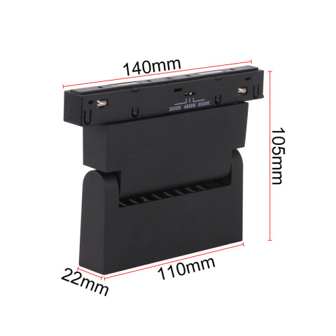 Spot Led rect p/riel magnet. 6W 420lm 3tonos 24° ZU0550