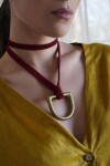 Estribo Tiento Necklace Bordeaux / Dorado