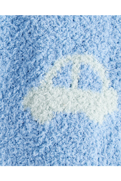 Manta de peluche, azul, diseño autos Sin color