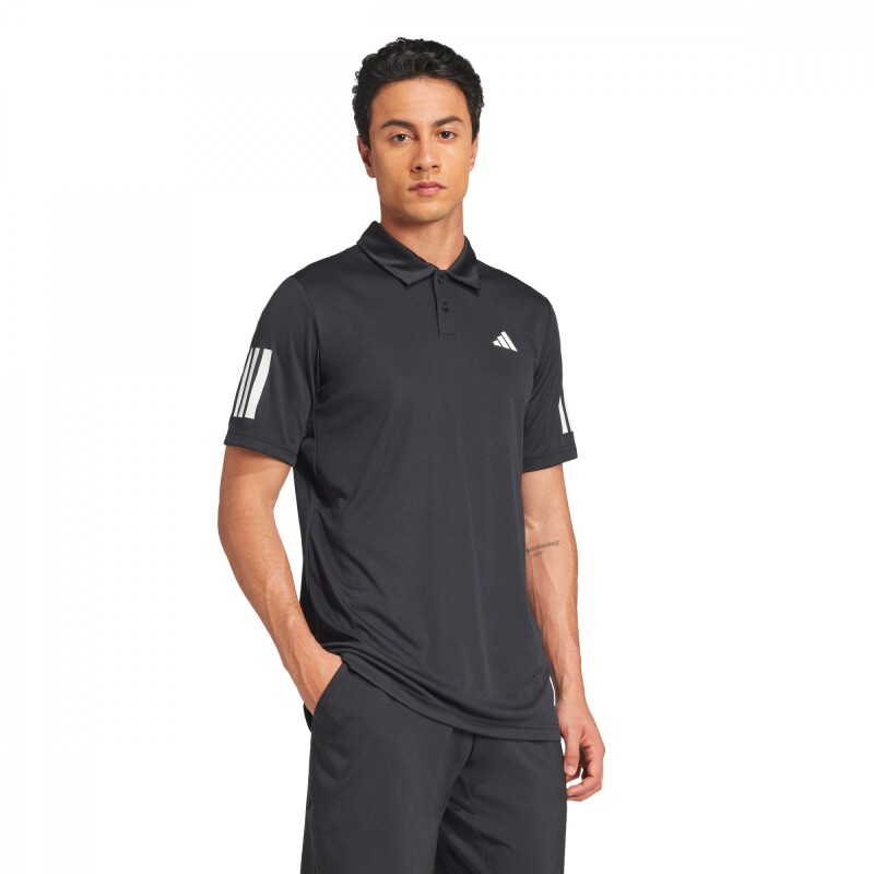 Polo Club Tennis 3-Stripes de Hombre Negro