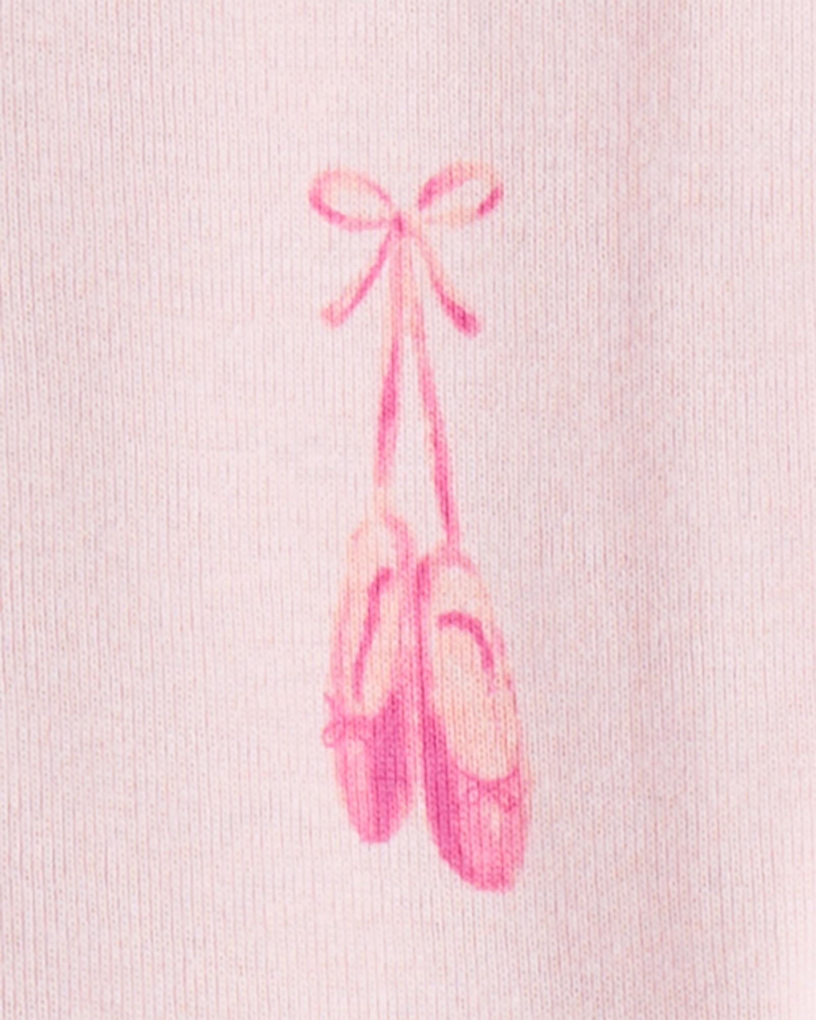 Pijama una pieza de algodón, con pie, diseño ballet Sin color