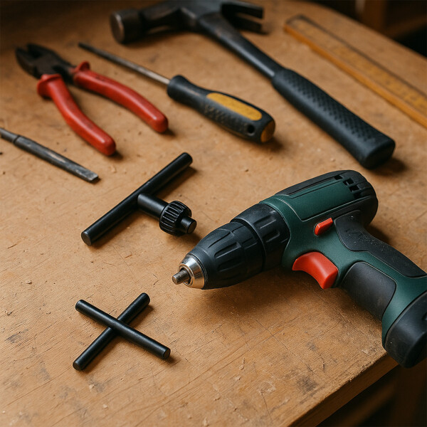 Llave Mandril Para Taladro 10 mm Metal Color Negro