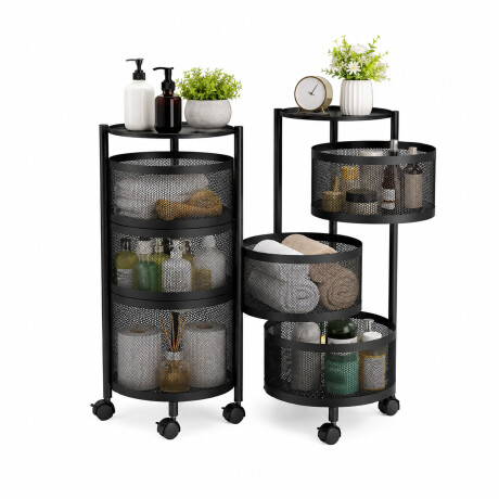Carrito Organizador 3 Niveles Metal Cocina Hogar Negro