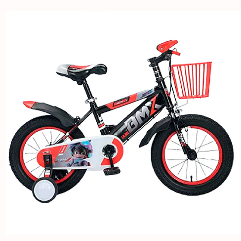 BICICLETA R-16 NIÑO BMX - Roja/Azul Sin color