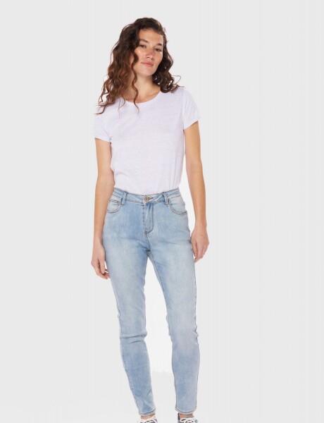 PANTALÓN DE JEAN SKINNY Celeste