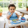Set Alimentación Bebé en Silicona Libre Bpa 10 Piezas Celeste