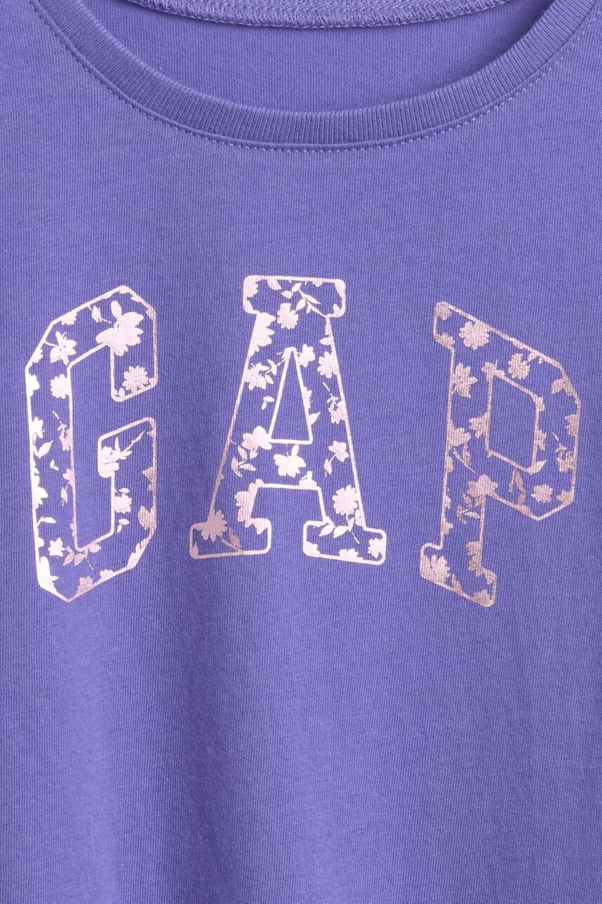 Remera Logo Gap Toddler Niña Blue Iris 2