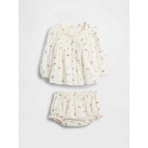 G LS LACE BBL SET IVORY FROST FLORAL
