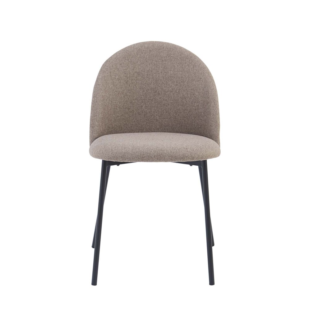 SILLA DE COMEDOR METAL-Y-TELA MARRON NOA