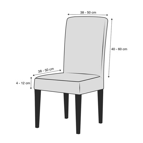 Funda para Silla Comedor Cubre Asiento Elastizada y Lavable Blanco