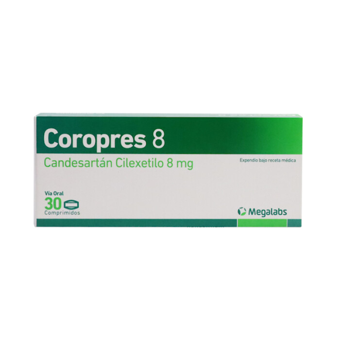 COROPRES 8 MG. CJ X 30 COMP. única