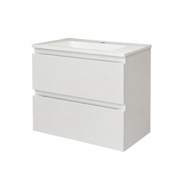 MUEBLE DE BAÑO BLANCO CON BACHA BLANCA Mueble De Baño Blanco Con Bacha Blanca