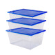 Set x3 Caja organizadora 15 lts Mybox TRANSPARENTE