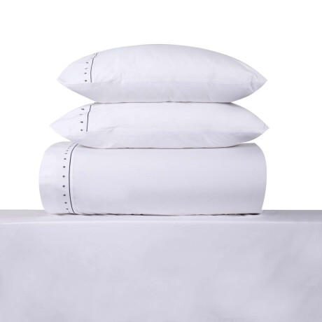 JUEGO DE SABANAS KING ALGODON BLANCO EMBRO 200H